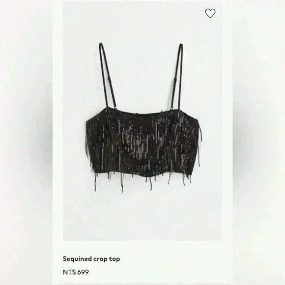 NWT H&M Sequined crop top - Picture 5 of 5